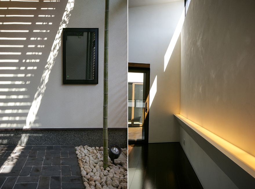 尼崎市築地に建つ中庭のある家｜光と影